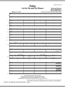 Today (As For Me And My House) - Full Score 