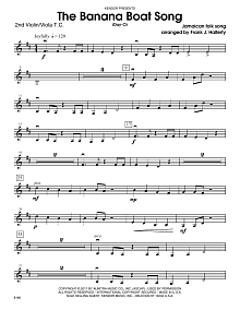 Banana Boat Song, The (Day-O) - 2nd Violin 