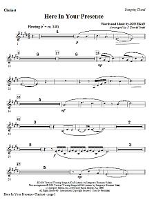Here In Your Presence - Clarinet 