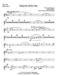 Majestic Holy One - Alto Sax (Horn sub) 