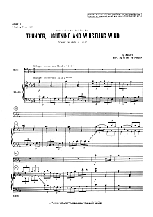 Thunder, Lightning And Whistling Wind (Coupre Tal Volta Il Cielo) - Piano Accompaniment 