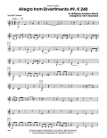 Allegro from Divertimento #9, K 240 (arr. Kevin Kaisershot) - 2nd Bb Clarinet