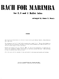 Bach For Marimba