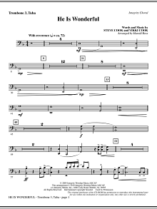 He Is Wonderful - Trombone 3/Tuba 