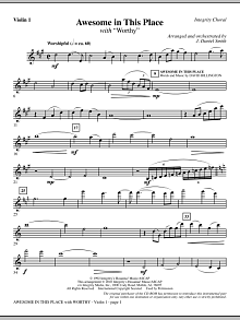 Awesome In This Place (with Worthy) - Violin 1 
