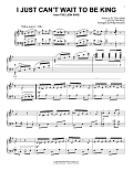 I Just Can't Wait To Be King [Ragtime version] (from The Lion King) (arr. Phillip Keveren)