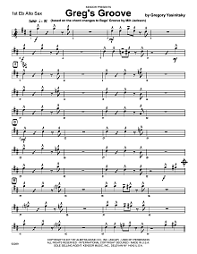Greg's Groove - 1st Eb Alto Saxophone 