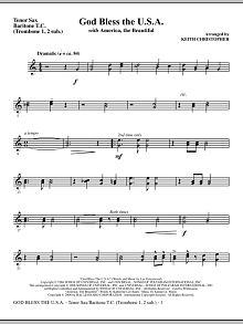 God Bless The U.S.A (with America, The Beautiful) - Keyboard String Reduction 