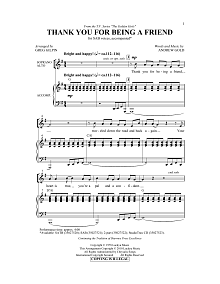 Thank You For Being A Friend (Theme from The Golden Girls) (arr. Greg Gilpin) 
