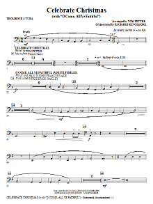Celebrate Christmas (with O Come, All Ye Faithful) - Trombone 3/Tuba 