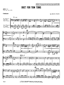 Duet For Tom Toms - Full Score 