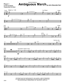 Ambiguous March - Percussion 1 