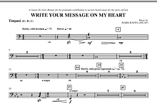 Write Your Message On My Heart - Timpani 