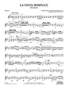 La Finta Semplice (Overture) - Violin 1 