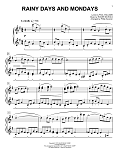Rainy Days And Mondays [Classical version] (arr. Phillip Keveren)