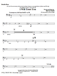 I Will Trust You - Double Bass 