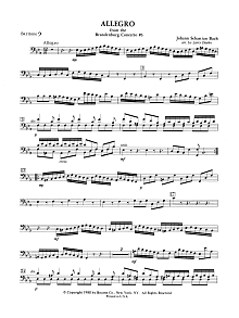 Allegro from Brandenburg Concerto No. 3 - Baritone B.C. 