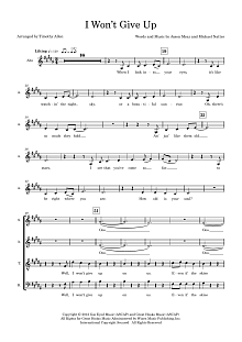 I Won't Give Up (arr. Tim Allen) - Choral Score 