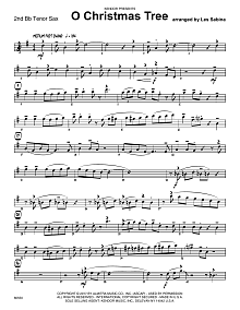 O Christmas Tree - 2nd Bb Tenor Saxophone 