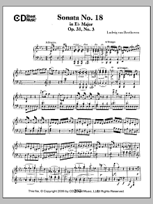 Sonata No. 18 In E-flat Major, Op. 31, No. 3 