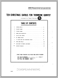 Ten Christmas Carols For Trombone Quintet - Bass Trombone