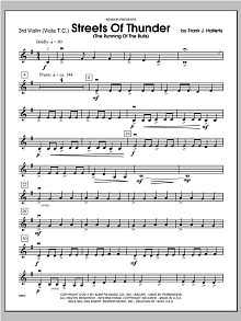Streets Of Thunder (The Running Of The Bulls) - Violin 3 