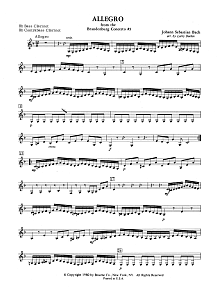 Allegro from Brandenburg Concerto No. 3 - Bb Bass Clarinet 