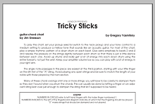Tricky Sticks - Guitar Chord Chart 
