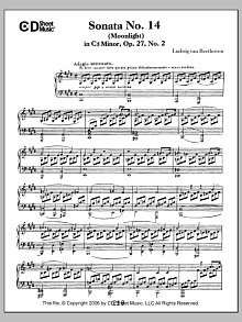 Sonata No. 14 In C-sharp Minor (moonlight), Op. 27, No. 2 