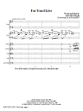 For You I Live - Full Score