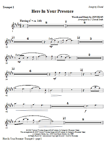 Here In Your Presence - Trumpet 1 