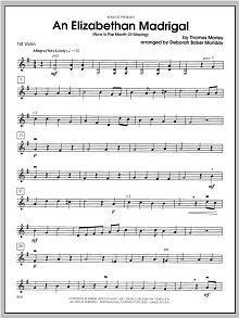 An Elizabethan Madrigal (Now Is The Month Of Maying) - Violin 1 