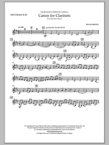 Canon For Clarinets - Eb Alto Clarinet 