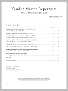 Kendor Master Repertoire - Trombone - Piano 