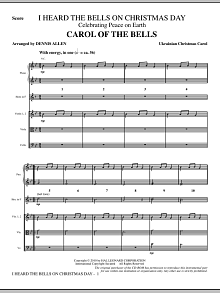 I Heard The Bells On Christmas Day (Celebrating Peace On Earth) - Full Score 