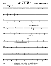 Simple Gifts - Bass 