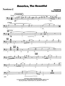America, the Beautiful - 2nd Trombone 