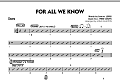 For All We Know - Drums