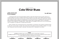Cole Minor Blues - Guitar
