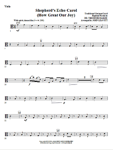 Shepherd's Echo Carol (How Great Our Joy) - Viola 