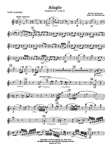 Adagio Symphony No. 2, Op. 61 - 1st Bb Clarinet 