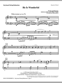He Is Wonderful - Keyboard String Reduction 