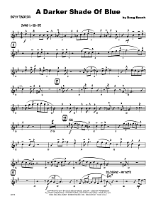 A Darker Shade Of Blue - 2nd Bb Tenor Saxophone 