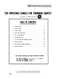Ten Christmas Carols For Trombone Quintet/Full Score