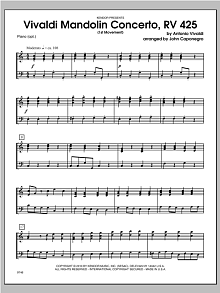 Vivaldi Mandolin Concerto, RV 425 (1st Movement) - Piano 