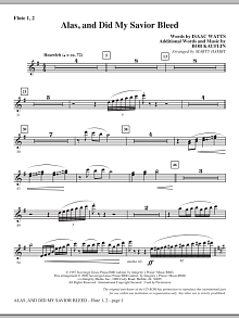 Alas, And Did My Savior Bleed - Flute 1 & 2 
