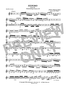 Allegro from Brandenburg Concerto No. 3 - 2nd Bb Cornet 