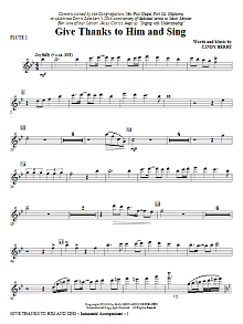 Give Thanks To Him And Sing - Flute 2 