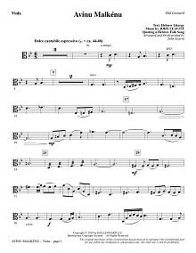 Avinu Malkénu - Viola 