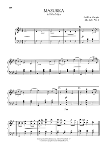 Mazurka in B-flat Major, KK. IVb, No. 1 